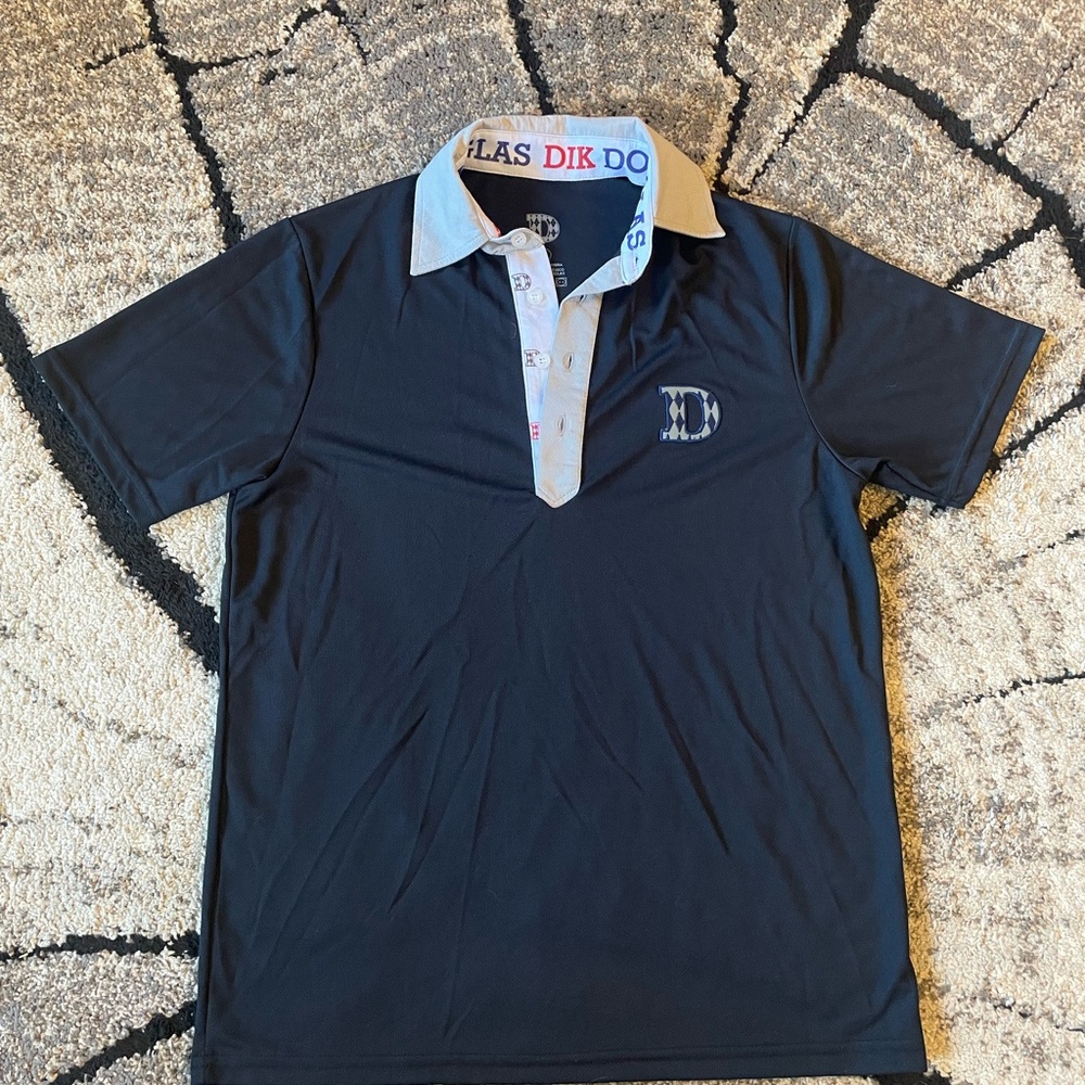 Dik Douglas Men's Navy Blue Polo Shirt Small